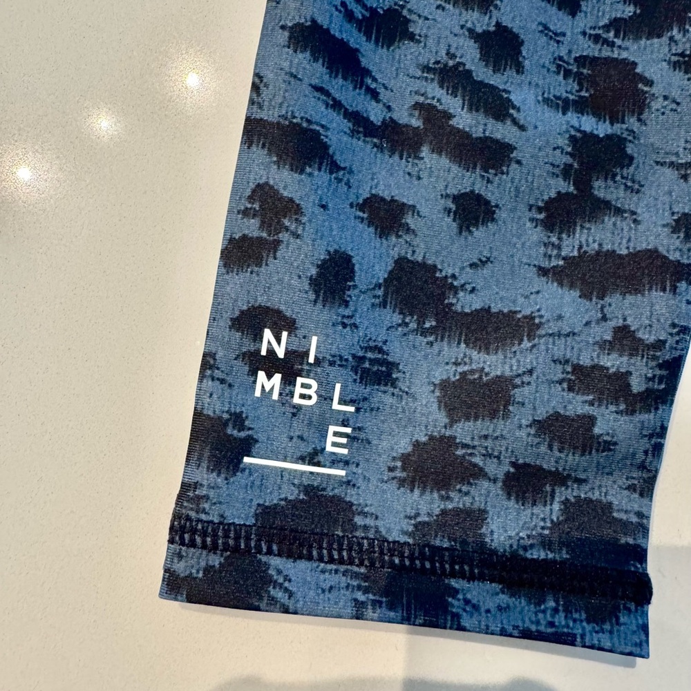 Nimble Activewear Blue Leopard Print Capris